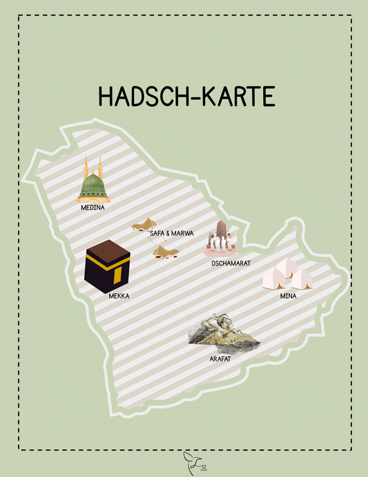 Hadsch Karte Lernspiel für Kinder